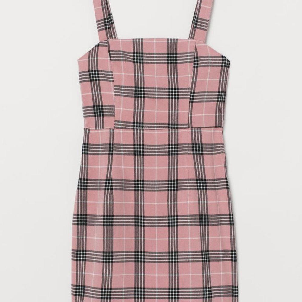 Pink Plaid Checkered Mini Dress size 4 Summer Vacation Burberry-Inspired Print